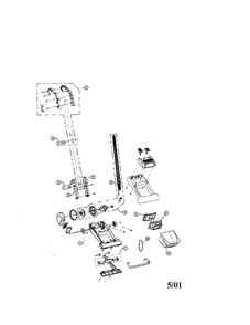 Roommate Frame Diagram and Parts List for 084000  Dirt Devil Upright Vacuum